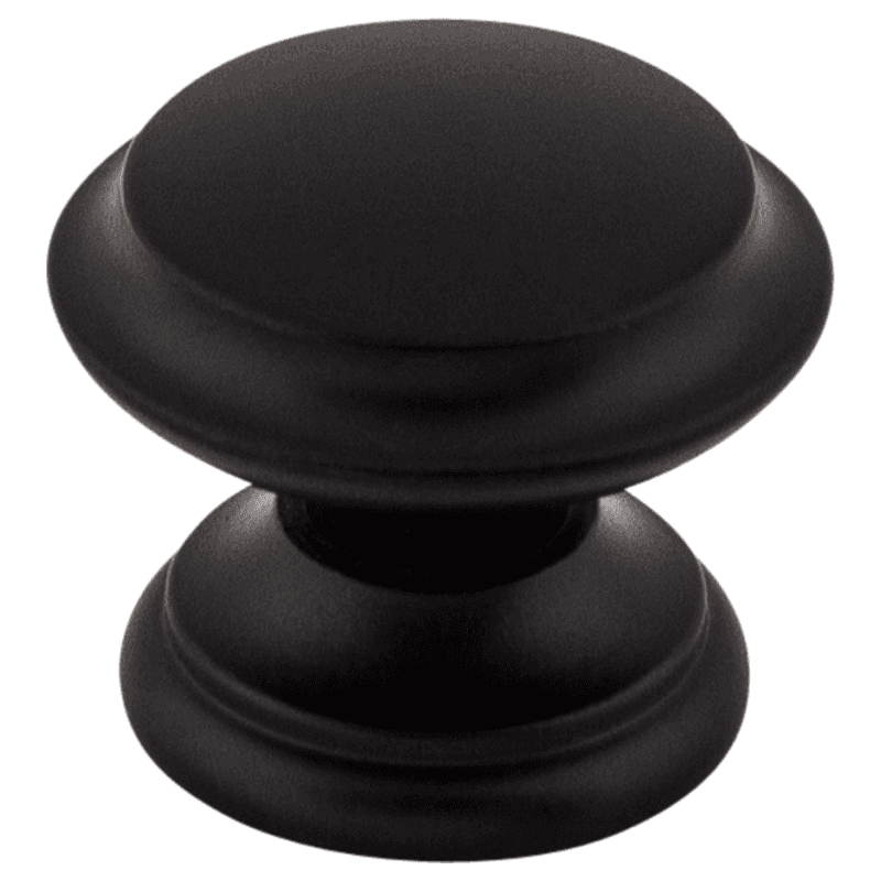 1-3/8" Dakota Flat Top Knob, Flat Black