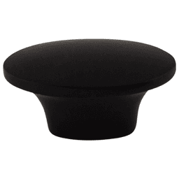 1-1/2" Dakota Oval Knob, Flat Black