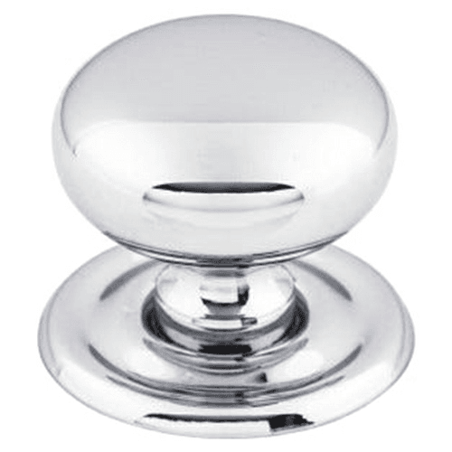 1-1/4" Britannia Victoria Knob with Backplate, Polished Chrome
