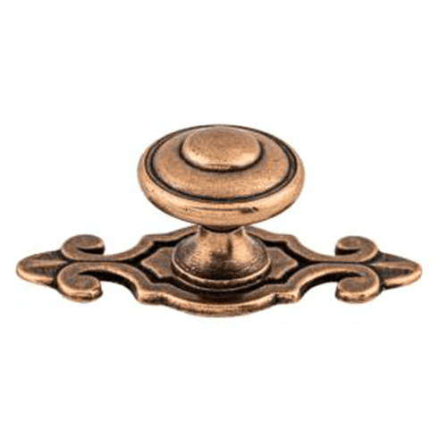 1-1/4" Britannia Canterbury Knob with Backplate, Old English Copper