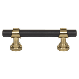3" Dakota Bit Pull, Flat Black/Honey Bronze