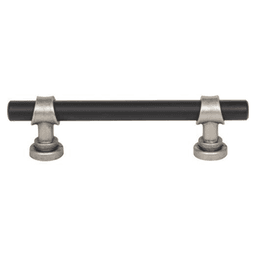 3-3/4" Dakota Bit Pull, Flat Black/Pewter Antique