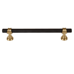 6-5/16" Dakota Bit Pull, Flat Black/Honey Bronze