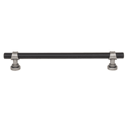 8-13/16" Dakota Bit Pull, Flat Black/Pewter Antique