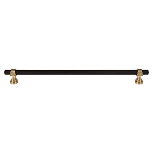 12" Dakota Bit Pull, Flat Black/Honey Bronze