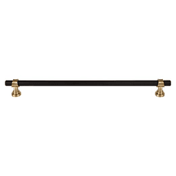 12" Dakota Bit Pull, Flat Black/Honey Bronze