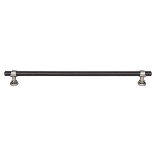 12" Dakota Bit Pull, Flat Black/Pewter Antique