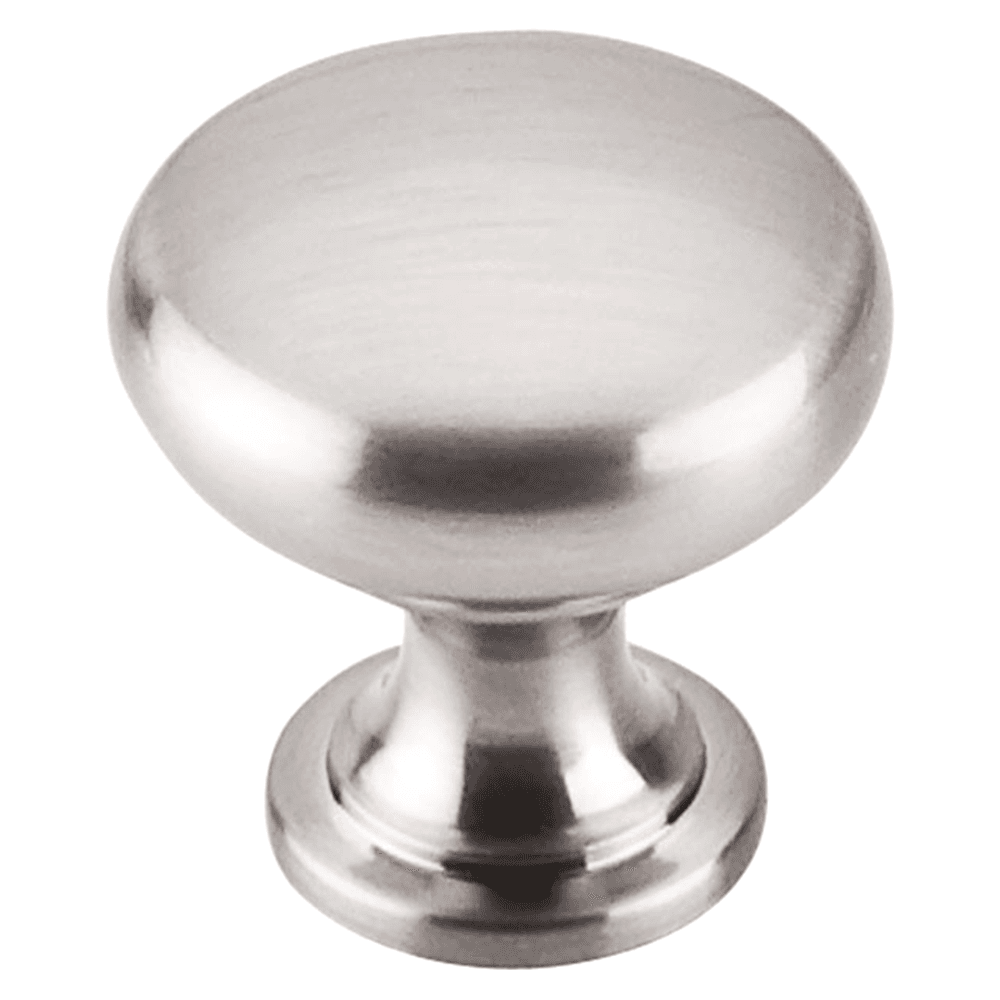 1-1/4" Nouveau Hollow Round Knob, Brushed Satin Nickel