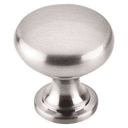 1-1/4" Nouveau Hollow Round Knob, Brushed Satin Nickel