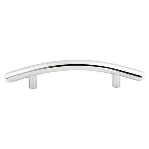 3-3/4" Nouveau Curved Bar Pull, Polished Chrome