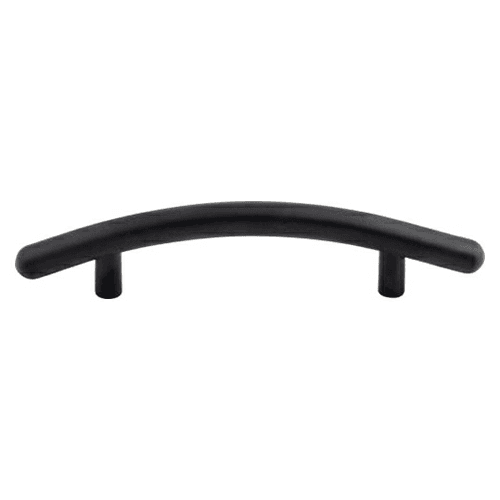 3-3/4" Nouveau Curved Bar Pull, Flat Black