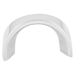 1-1/4" Nouveau Crescent U-Pull, Polished Chrome