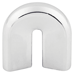 3/4" Nouveau U-Pull, Polished Chrome