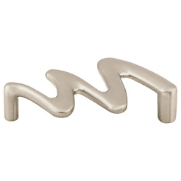 3-3/4" Nouveau Squiggly Pull, Brushed Satin Nickel