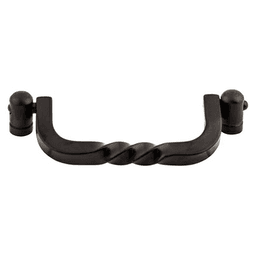 3-3/4" Normandy Twist Drop Pull, Patina Black