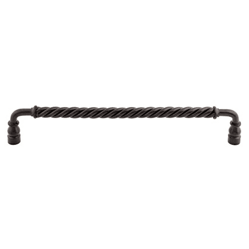 12" Normandy Twisted Bar Pull, Patina Black