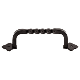4-3/4" Normandy Fixed Norman Crest Pull, Patina Black