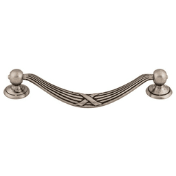 5-1/16" Edwardian Ribbon/Reed Drop Pull, Pewter Antique