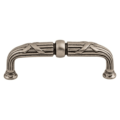 3-3/4" Edwardian Ribbon/Reed D-Pull, Pewter Antique