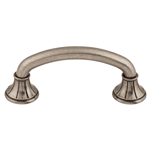 3" Edwardian Lund Pull, Pewter Antique