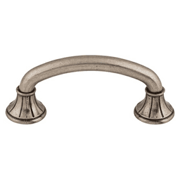 3" Edwardian Lund Pull, Pewter Antique
