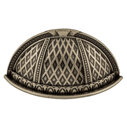 1-1/2" Trevi Cup Pull, Pewter Antique