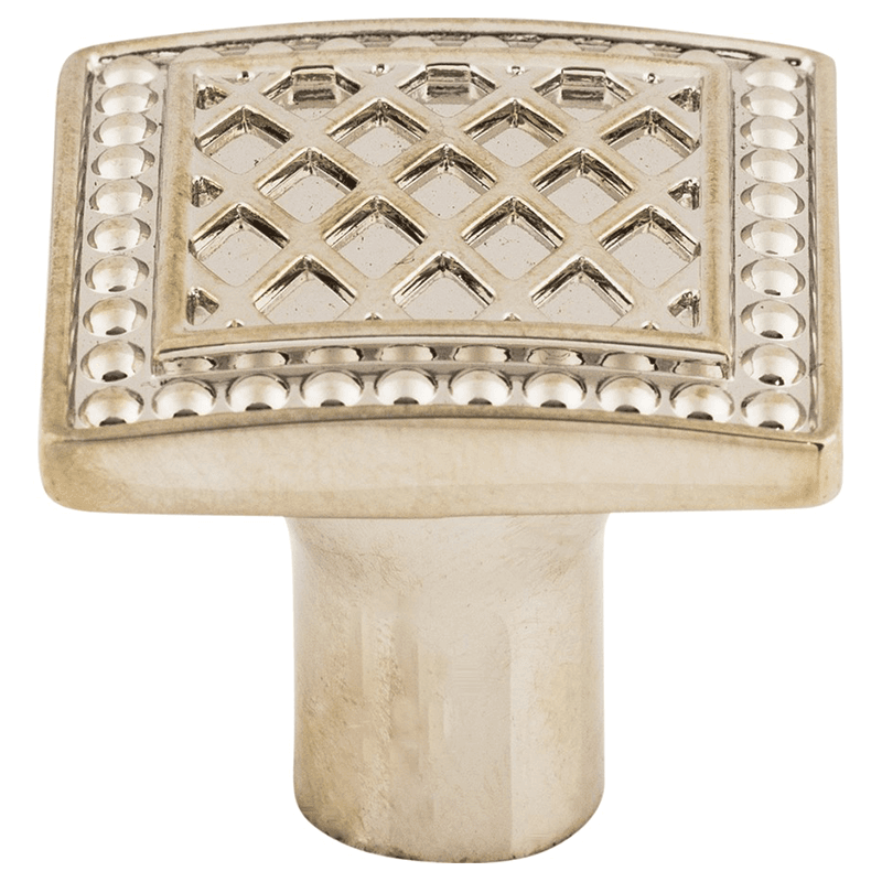 1-1/4" Trevi Square Knob, Polished Nickel