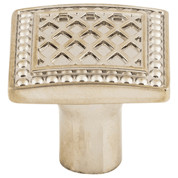1-1/4" Trevi Square Knob, Polished Nickel