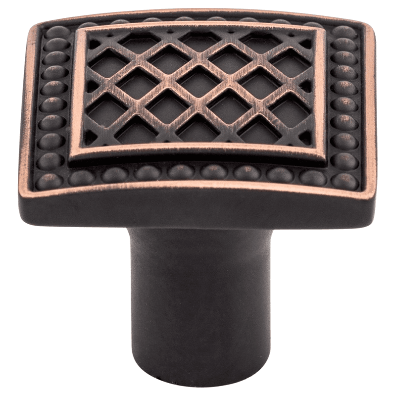 1-1/4" Trevi Square Knob, Tuscan Bronze