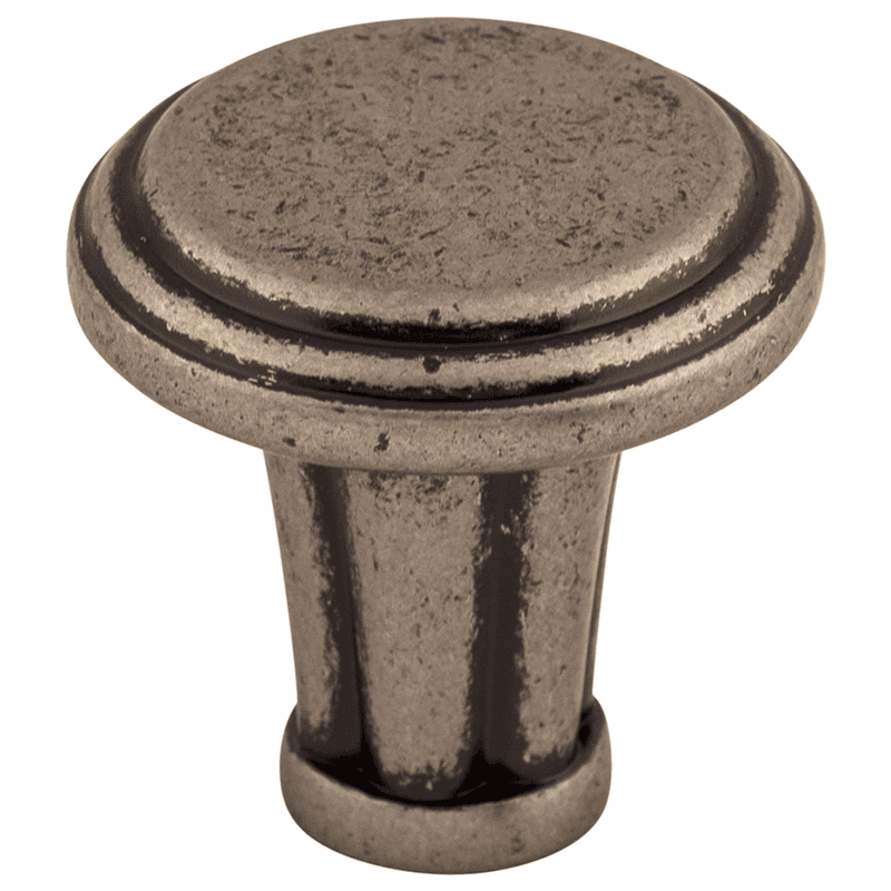 1-1/4" Luxor Knob, Pewter Antique