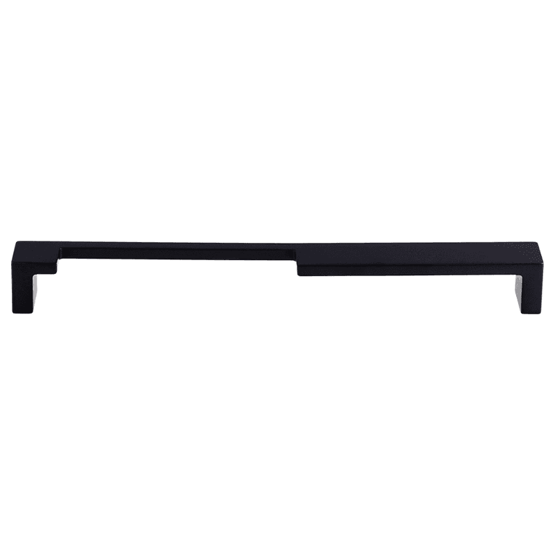 9" Sanctuary II Modern Metro Notch Pull A, Flat Black
