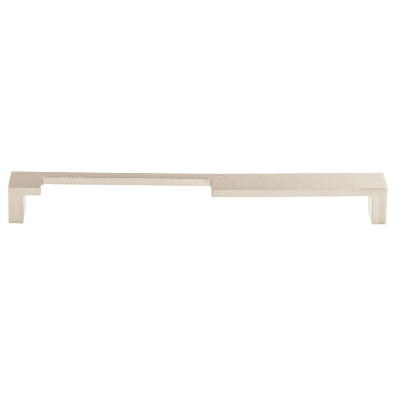 9" Sanctuary II Modern Metro Notch Pull A, Brushed Satin Nickel