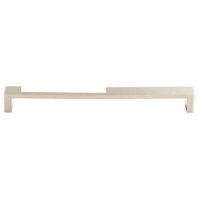 9" Sanctuary II Modern Metro Notch Pull B, Brushed Satin Nickel