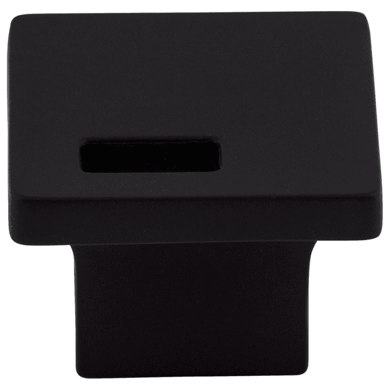 1-1/4" Sanctuary II Modern Metro Slot Knob, Flat Black