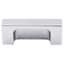 2" Sanctuary II Modern Metro Tab Pull, Polished Chrome