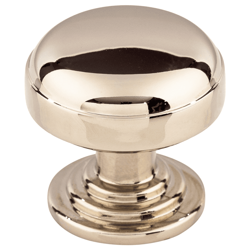 1-1/4" Ellis Round Knob, Polished Nickel