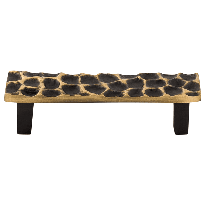 3-3/4" Cobblestone Pull, Brass Antique