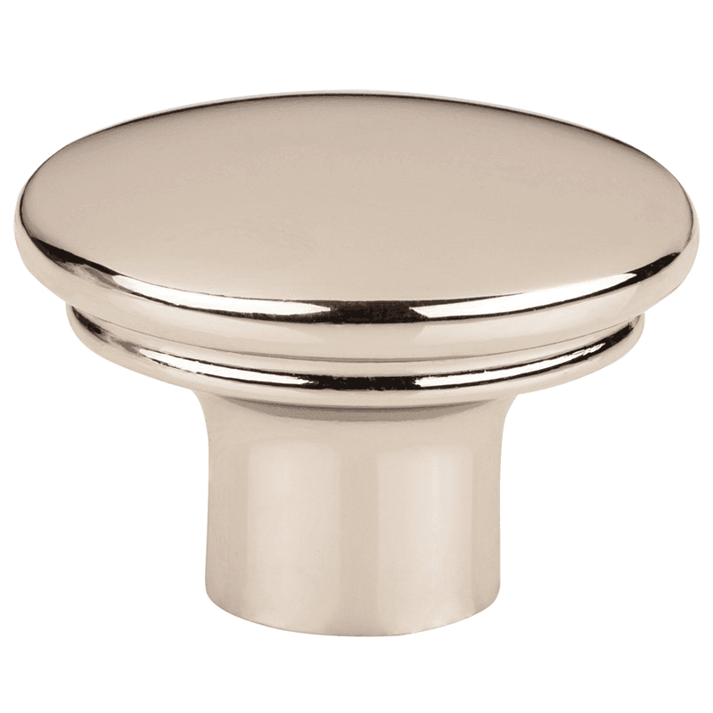 1-3/8" Ellis Julian Oval Knob, Polished Nickel