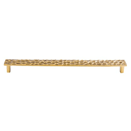 12-9/16" Cobblestone Rectangle Pull, Polished Brass
