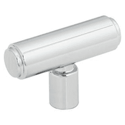 2" Regent's Park Clarence T-Knob, Polished Chrome
