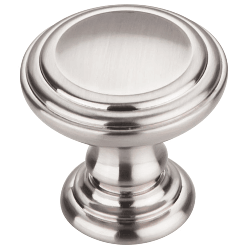 1-1/2" CHAREAU® Reeded Knob, Brushed Satin Nickel