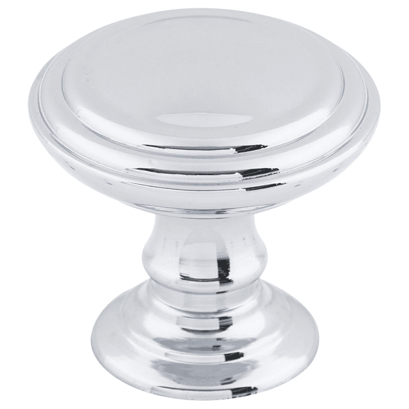 1-1/2" Chareau Reeded Knob, Polished Chrome