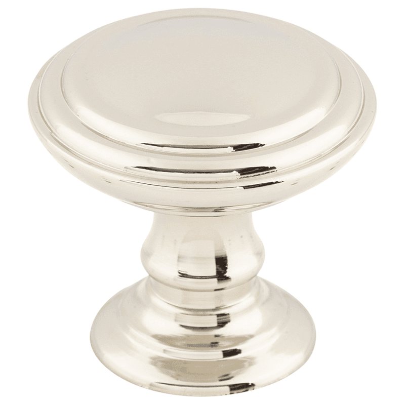 1-1/2" Chareau Reeded Knob, Polished Nickel