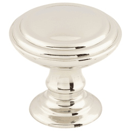 1-1/2" Chareau Reeded Knob, Polished Nickel