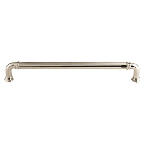 12" Chareau Reeded Appliance Pull, Polished Nickel