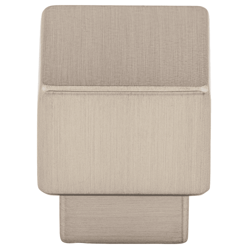 1" Sanctuary Tapered Square Knob, Brushed Satin Nickel
