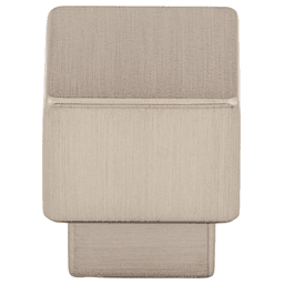 1" Sanctuary Tapered Square Knob, Brushed Satin Nickel