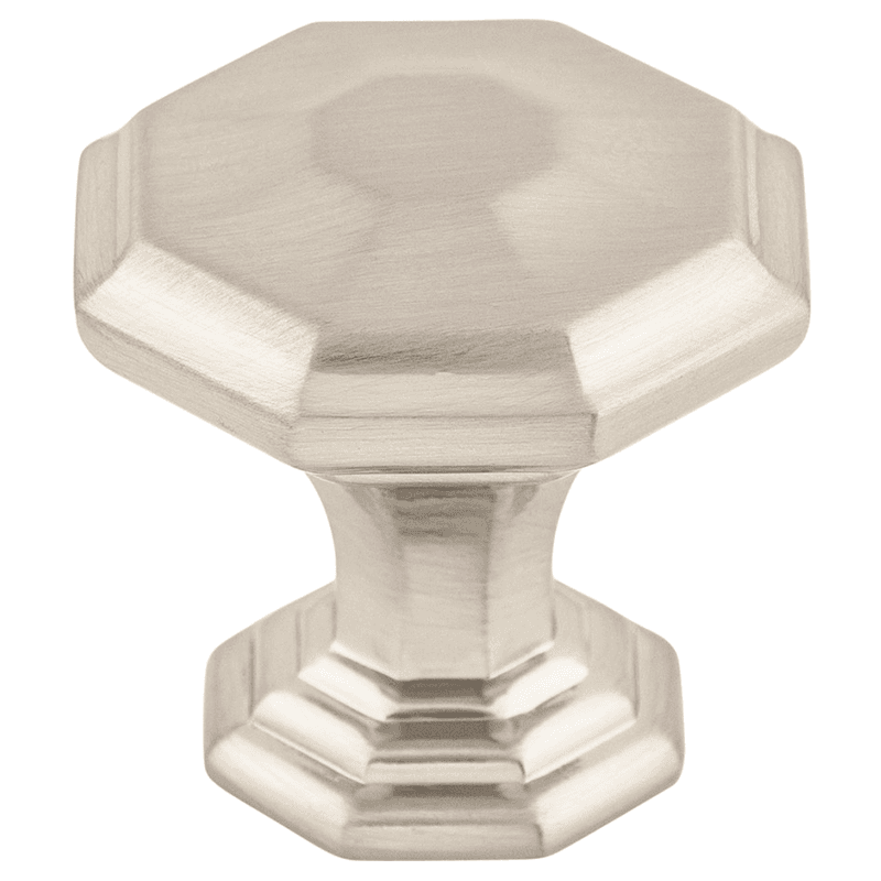 1-1/8" Chareau Chalet Knob, Brushed Satin Nickel