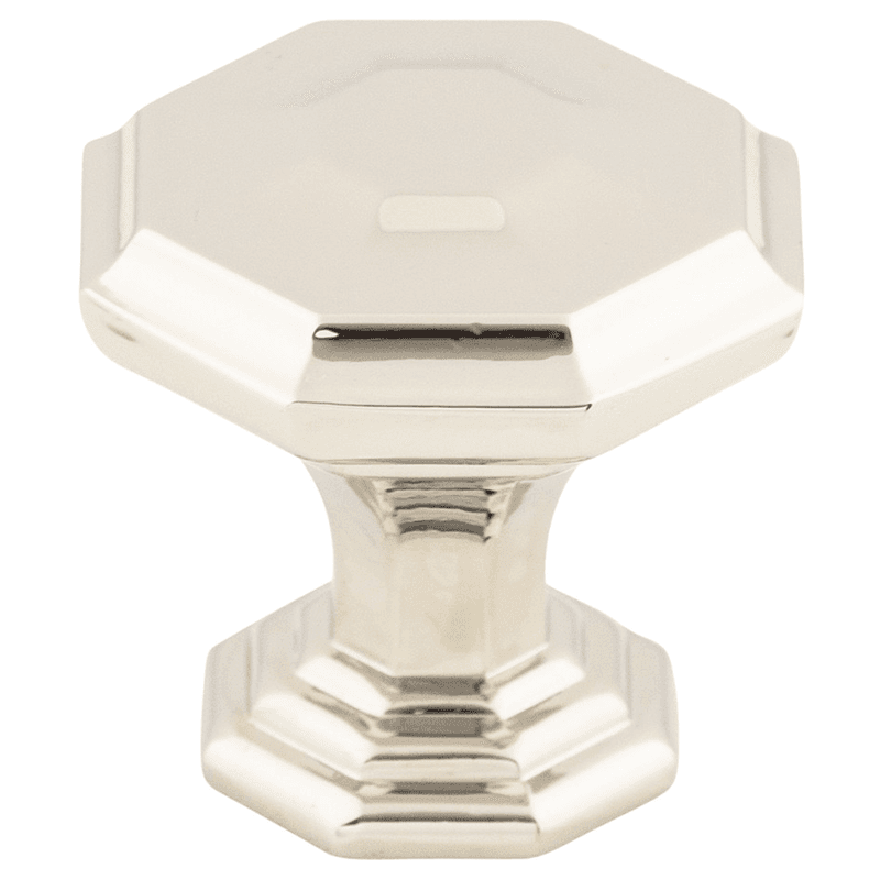 1-1/8" Chareau Chalet Knob, Polished Nickel