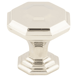 1-1/8" Chareau Chalet Knob, Polished Nickel